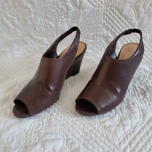 Brown Open Toed Heels